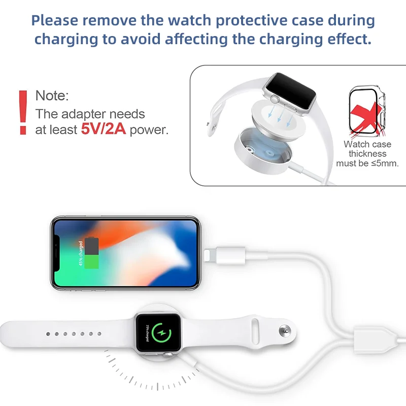 KUTOU 2 في 1 كابل لشاحن ساعة أبل المغناطيسي iWatch شحن لسلسلة الساعات 9 8 7 6 SE 5 4 3 2 1 آيفون 14 13 12 11