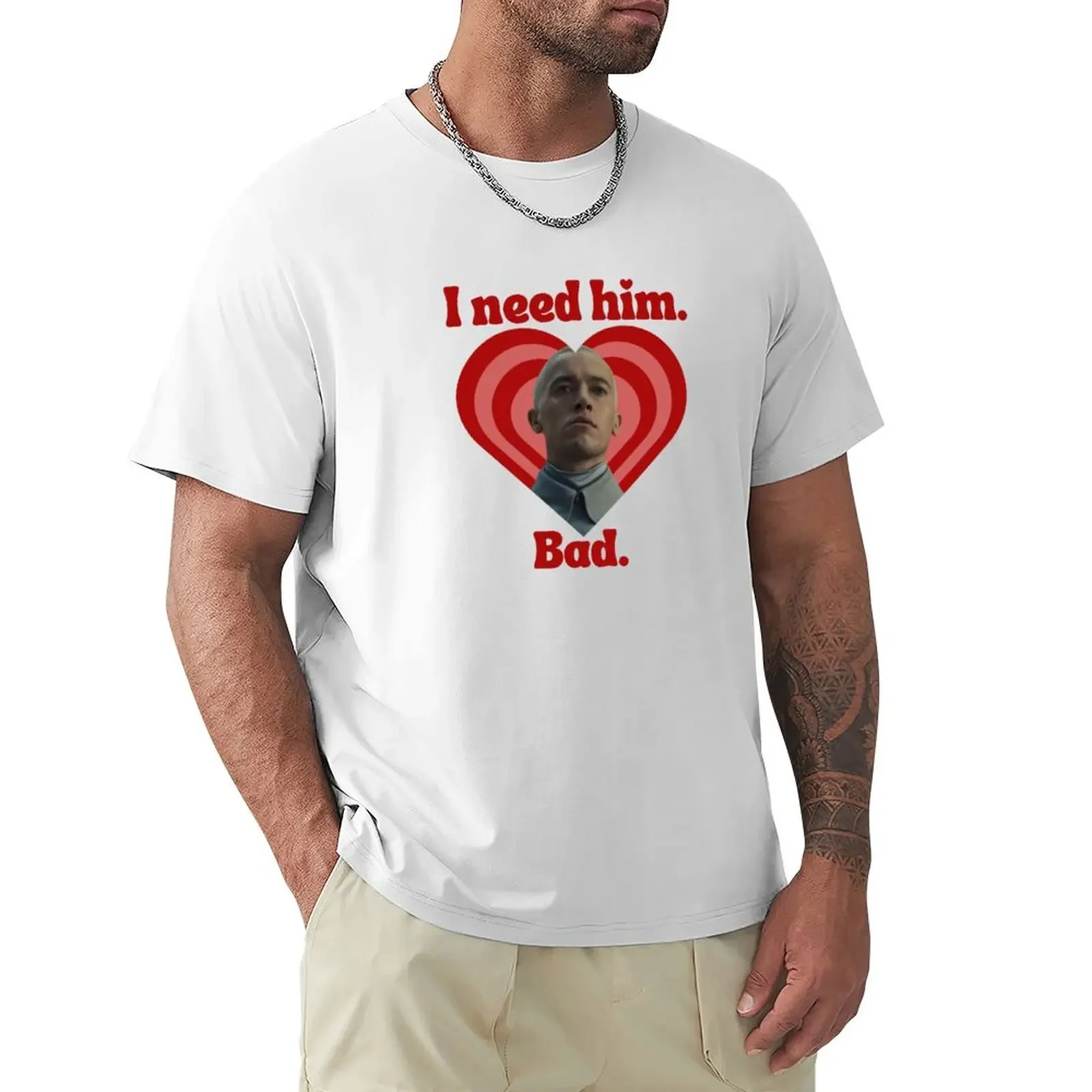 I need him. Bad. T-shirt summer clothes Short sleeve tee mens plain t shirts