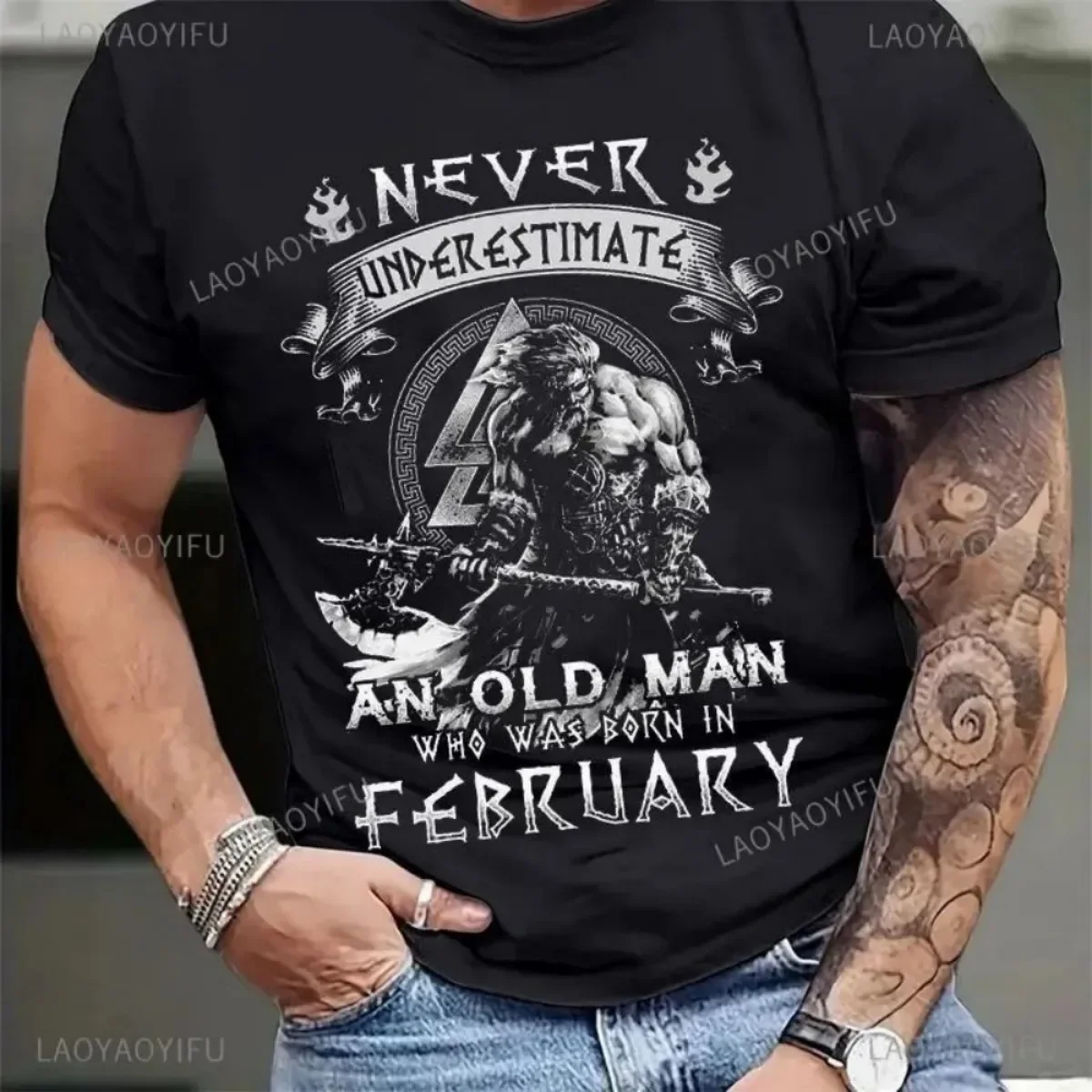 Modisches 3D-Totenkopf-Bedrucktes Herren-T-Shirt im Reggae-Stil Kurzarm Street Hip-Hop Y2K Kleidung Vintage Rundhals-T-Shirt Oberteil