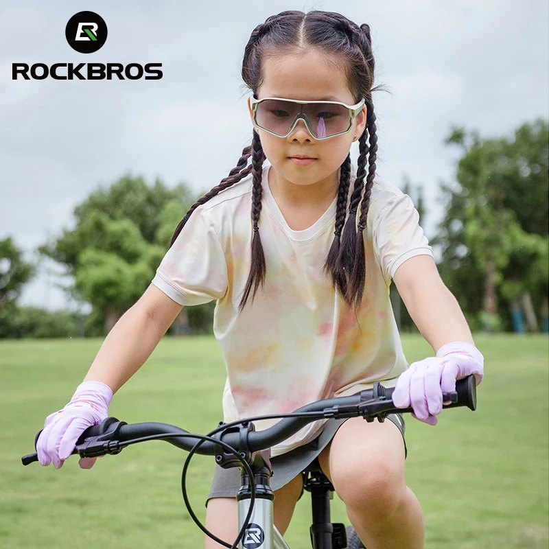 ROCKBROS Children Bicycle Glasses Photochromic UV400 Sports Cycling Glasses Sunglasses Eyes All-day Lightweight Bike Glasses - Image 2