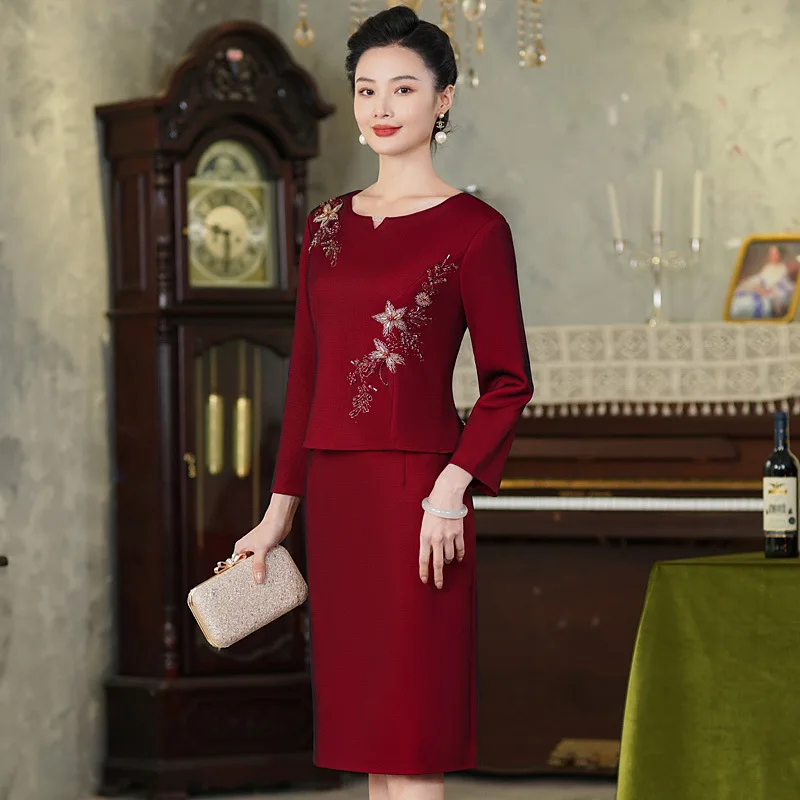 Yourqipao 2024 Chinese Style Mother Of the Bride Cheongsam Prom Dress Women Banquet Qipao Wedding Guest Dress