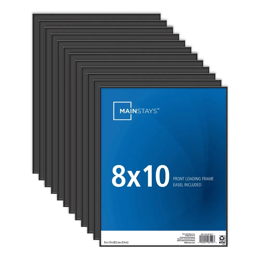 

8x10 Black Format Front Loading Picture Frame Set of 12
