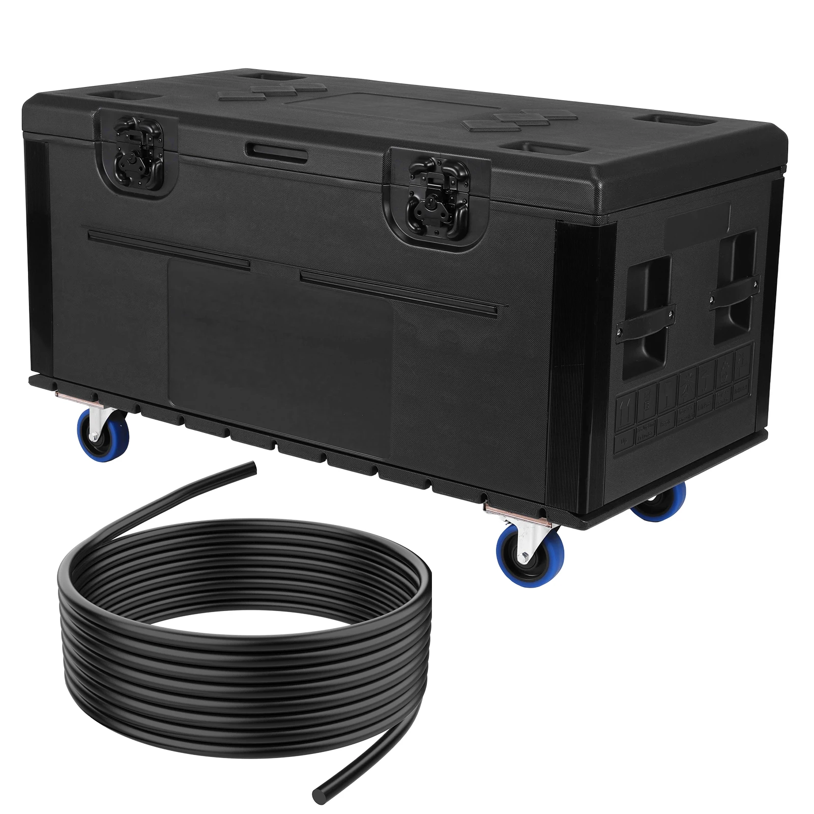 

Universal Utility Flight Case with Handle and Wheels Stackable Flight Case for DJ Equipment Storage Transport Touring