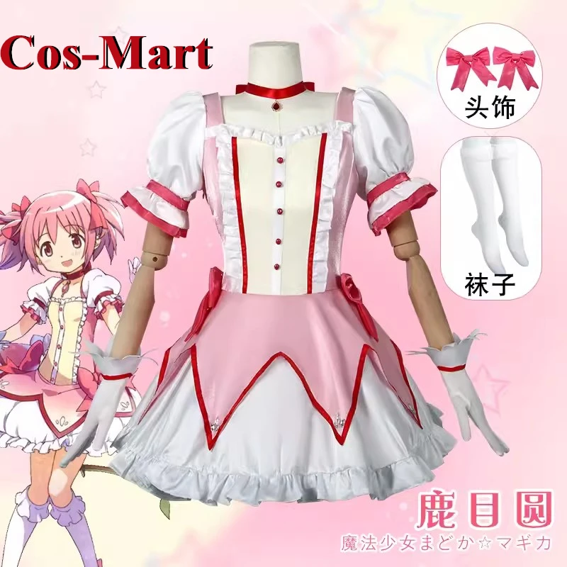 

Cos-Mart Anime Puella Magi Madoka Magica Kaname Madoka Cosplay Costume Sweet Battle Dress Activity Party Role Play Clothing XXXL