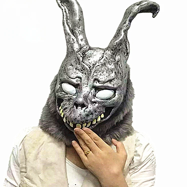 

Death Illusion Evil Silver Rabbits Masks Angry Rabbit Headgear Mask Bar Party COS Performance Rabbit Head Cover Masque Rabbit