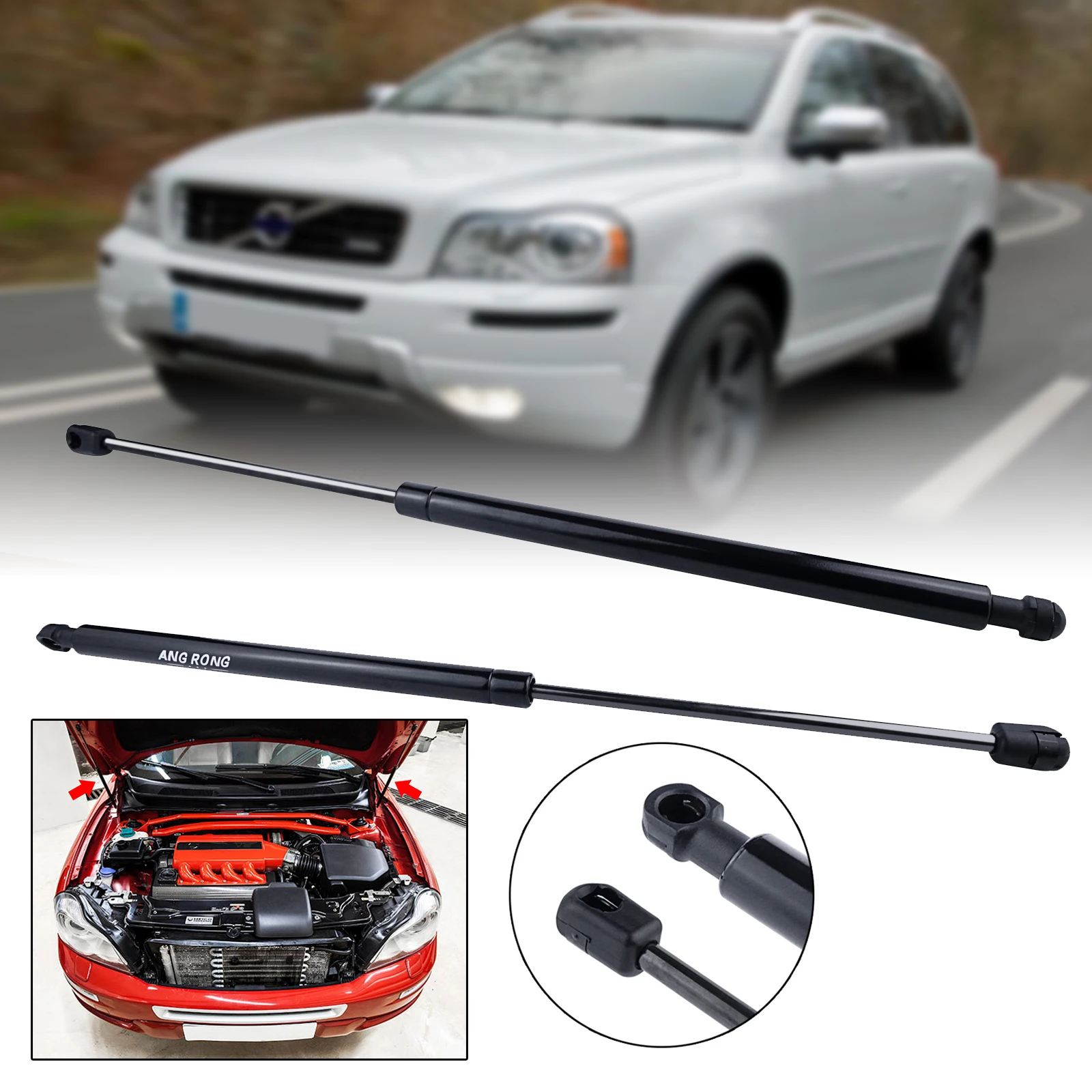 For Volvo XC90 MK1 2002-2014 Front Bonnet Hood Gas Struts Supports 30649736