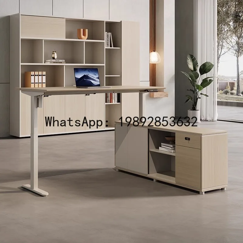 LYY Smart Electric Height Adjustable Boss Desk Dual Motor Modern Simple Computer Desk Manager