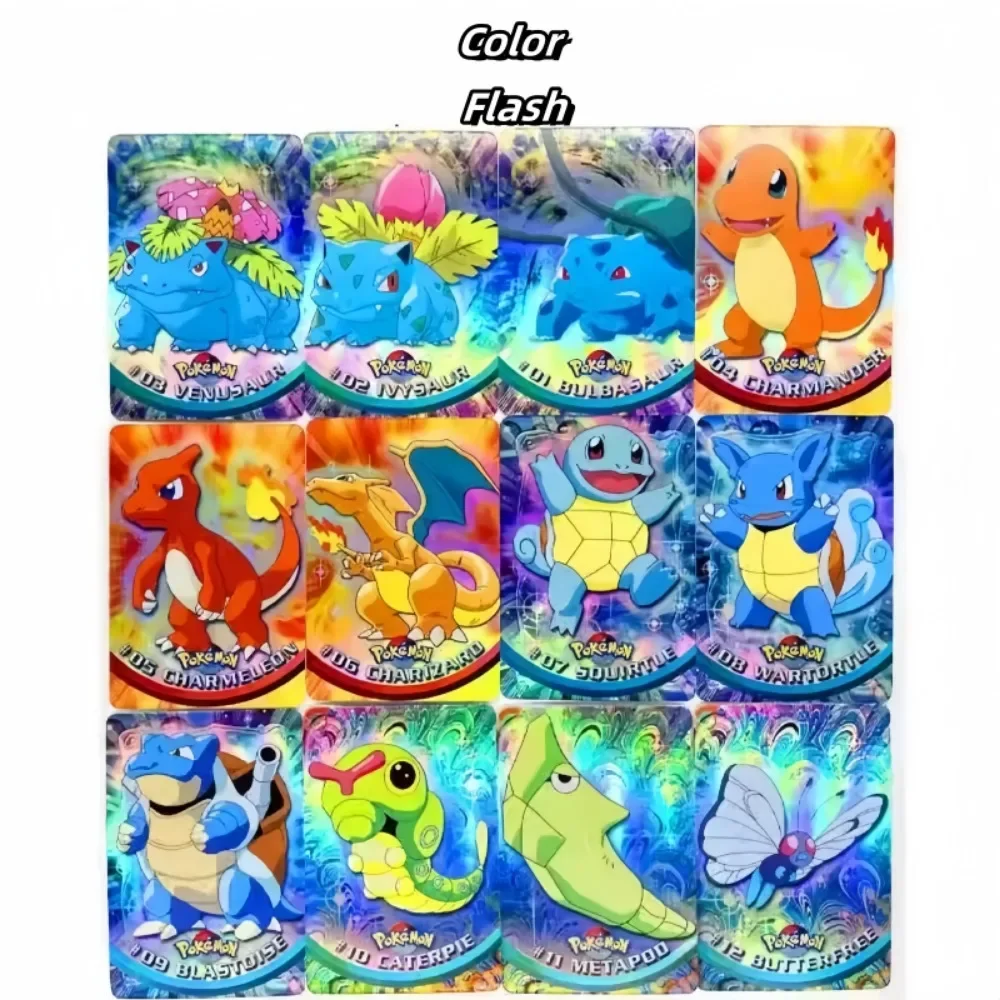 

DIY PTCG Покемон Charizard Pikachu Topps первого поколения 154 шт. флэш-карта аниме периферийная Игра коллекционная карточка праздничный подарок