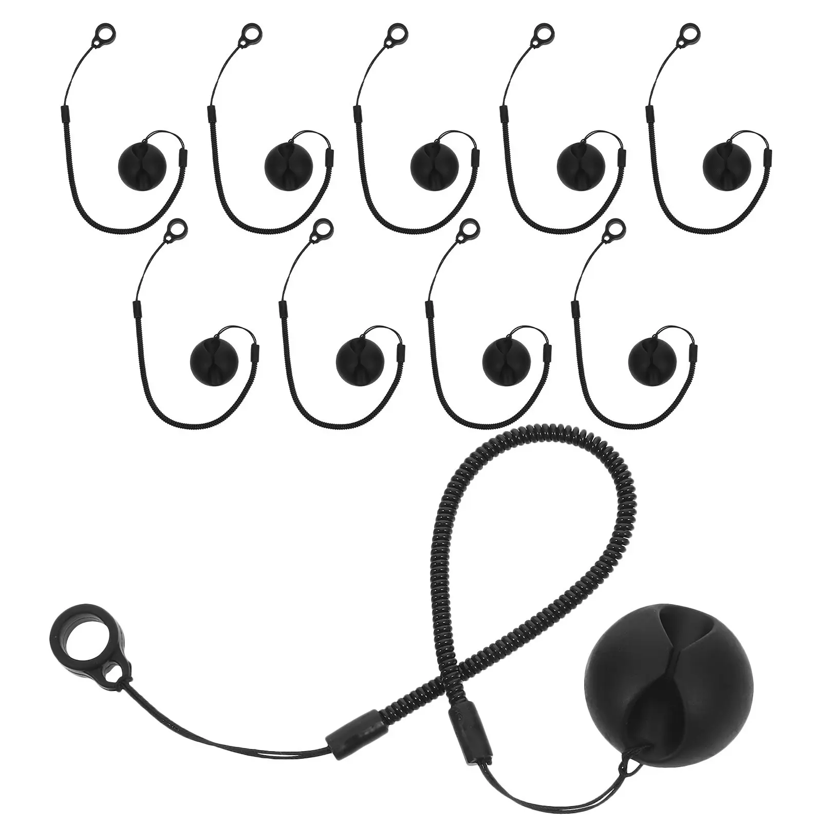10Pcs Anti Theft Pen Fastener Chain Holder Desk Pen Tether Secure Grip Stand for Store Bank Office Reception Checkout Counter