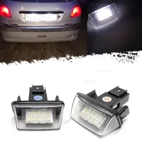 For Citroen C3 C4 C5 Berlingo Saxo Xsara Picasso For Peugeot 206 207 306 307 308 5008 1/2Pcs Car LED License Number Plate Light