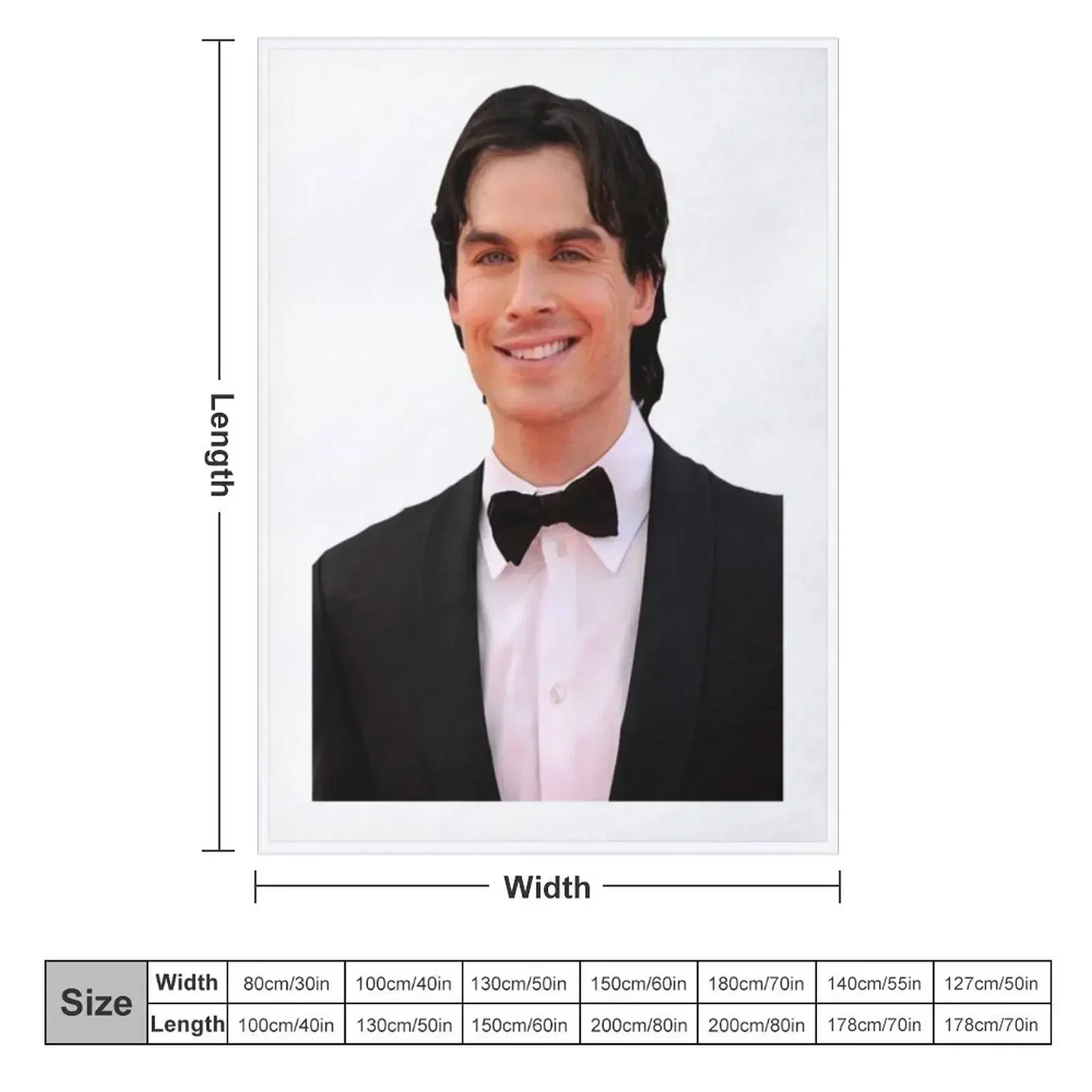 Ian Somerhalder (aka Damon Salvator) Throw Blanket sofa bed Summer Beddings Stuffeds Plaid on the sofa Soft Plaid Blankets