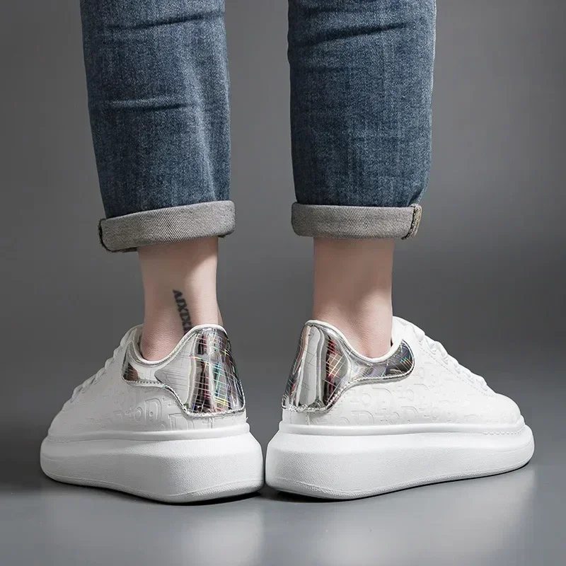 Sneakers Women 2024 New Fashion Platform Shoe Spring Autumn Casual Flats Female Thick Sole Breathable White Vulcanized Shoes