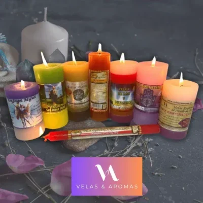 YUMO HOUSE - 8 Scented Candles Set with Natural Wax, including Palo Santo, Honey, and Jasmine, handmade in Spain for a clean burn and lasting fragrance, perfect for creating ambiance or gifting.