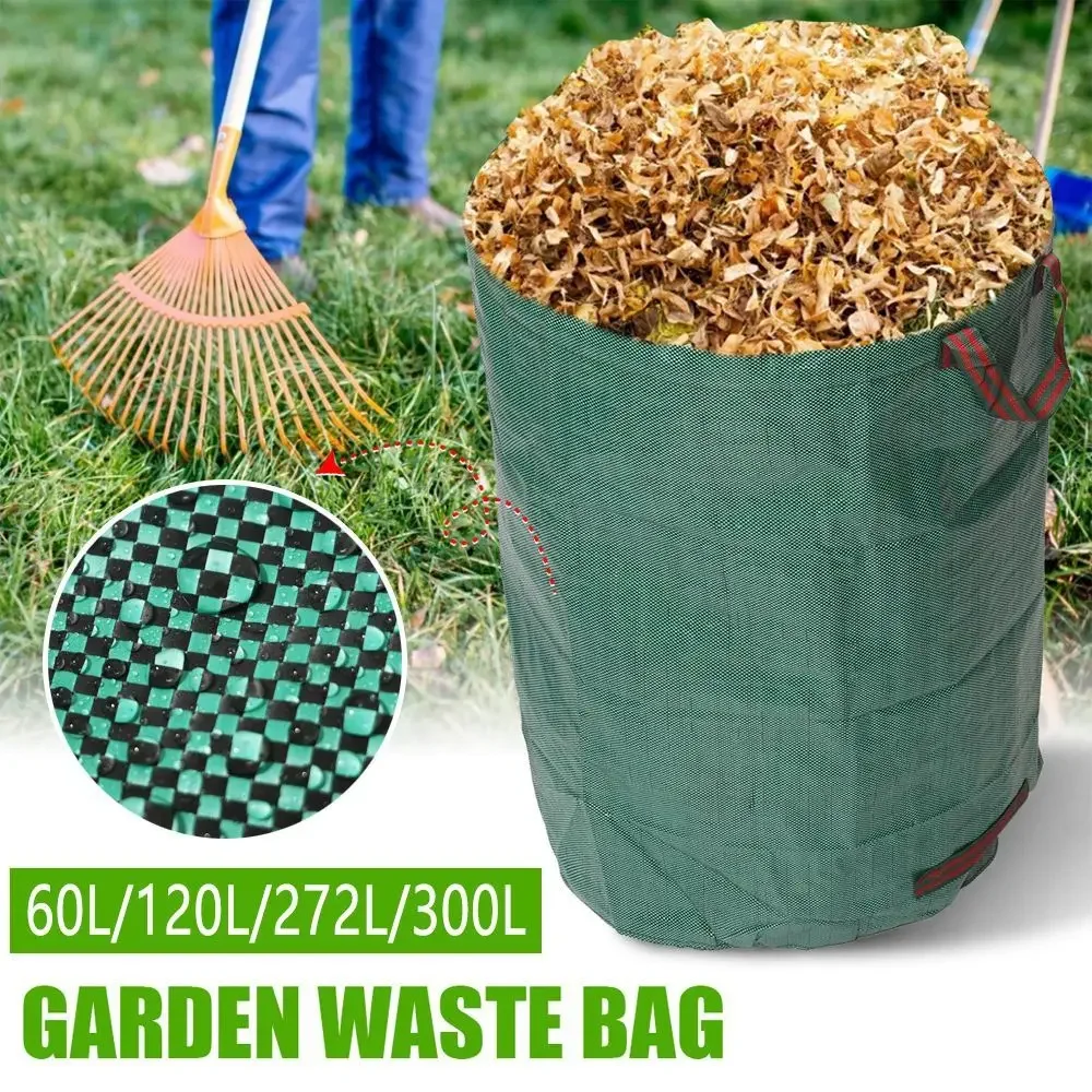 

1Pcs Large Capacity Garden Waste Bag Waterproof Reusable Leaf Sack for Yard Leaf 50/500L