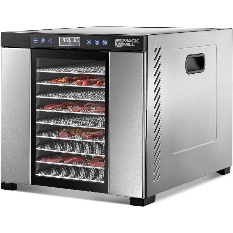 

Food Dehydrator Machine 11 Stainless Steel Trays Adjustable Timer and Temperature Control Jerky, Herb, Meat, Beef, Fruits