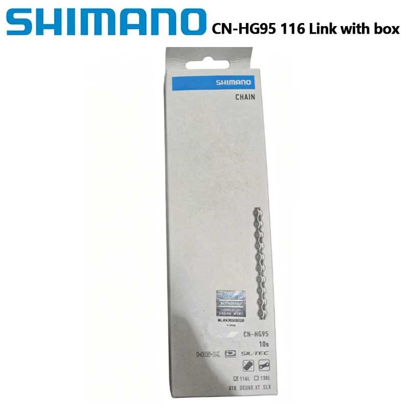 

Shimano Deore XT CN-HG95 116LINKS Chain HG-X 10speed Chain with box For Mountain bike Fits XTR XT SAINT SLX Deore
