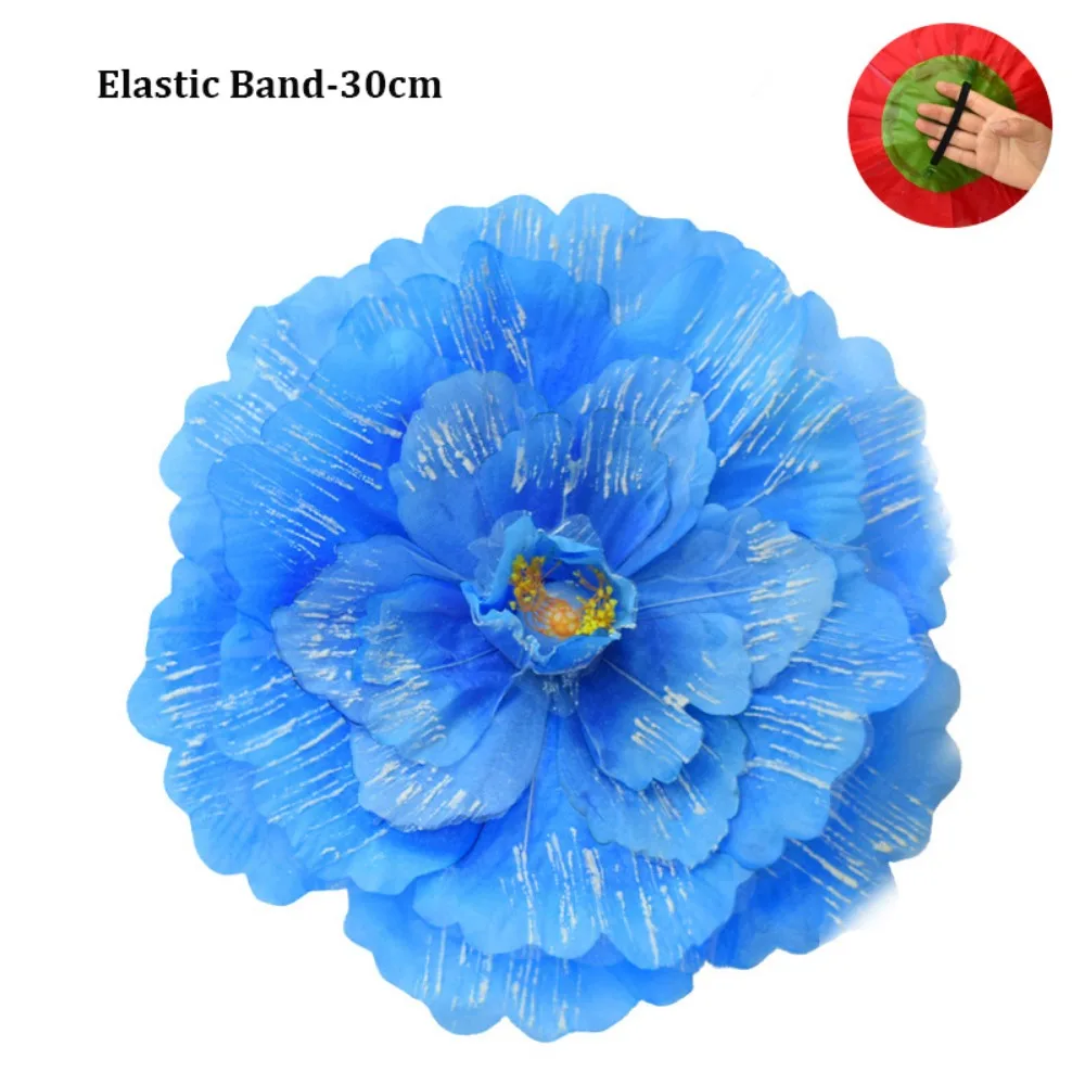 

17/20/30/40/50cm Peony Flower Dance Props Cloth Colorful Hand held Flower Creative Performance Kindergarten Dance Performance