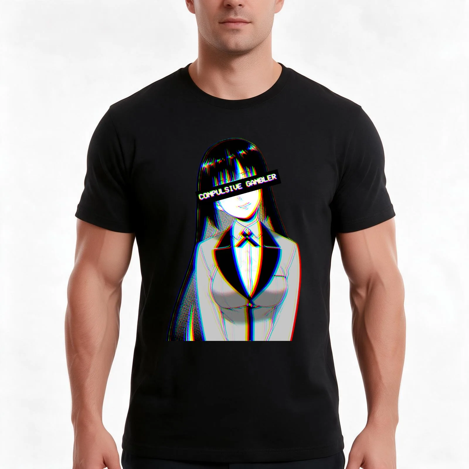 Compulsive Gambler - Kakegurui T-Shirt Summer Casual Cotton Tee Oversized Streetwear Tops Vintage Graphic Print 100% Cotton