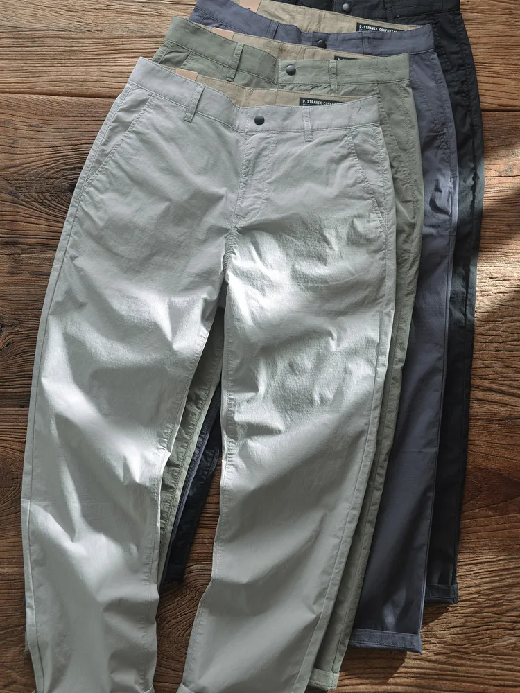 

Summer New American Retro Lightweight Breathable Stretch Quick-drying Cargo Pants Men's Multi-pocket Straight Casual Trousers