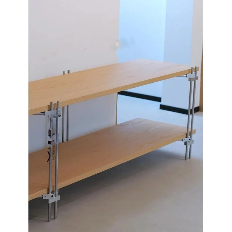 Floor-to-ceiling shelves Birch multi-layer board storage shelves Household optical axis bookshelves