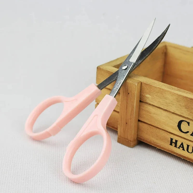 

1Pc 12cm Embroidery Scissors Curved Scissor Head Stainless Steel Mini Tailor Trimming Cross Stitch Scissor DIY Craft Clippers