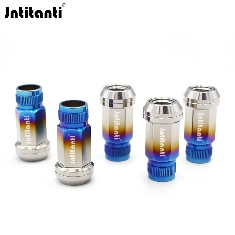 

Jntitanti cone seat 10.9 grade floating washer Gr.5 titanium rim lug nut titanium nut M12*1.25*45mm for Nissan,Greatwall,Geely