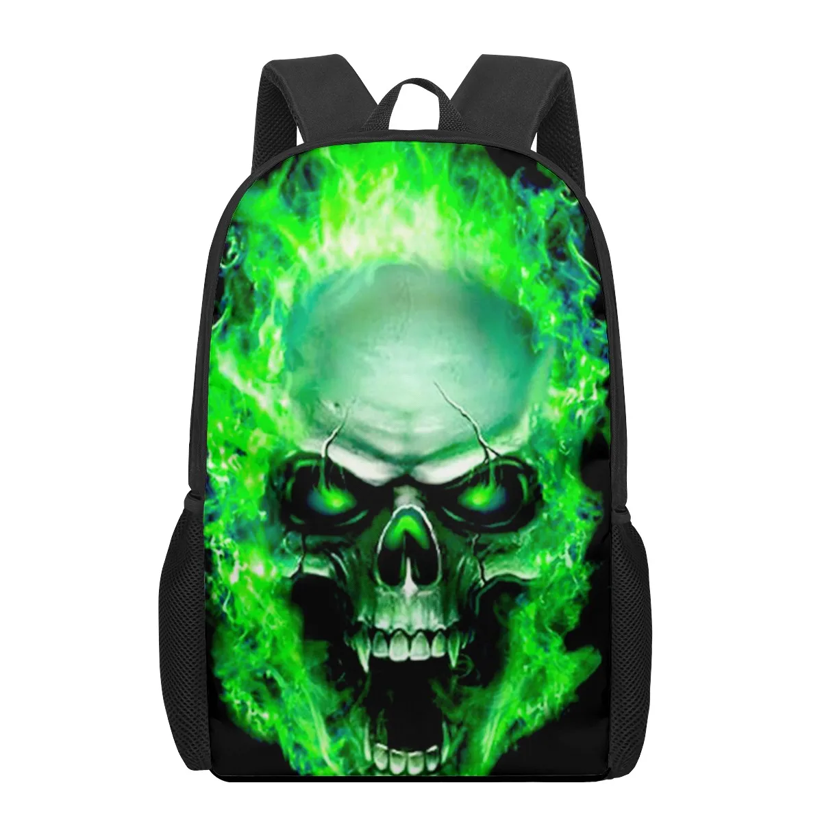 

Creative Skull Print 16-inch Backpacks for Primary Students,Elementary Boys Girls To Go Out,School,Shopping,Travelling,Hiking