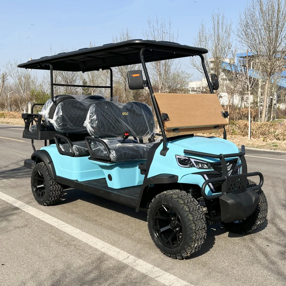 Street Legal Electric Golf Cart 4 Seats 5000W Scooter Go Kart ATV Adult Touring Classic Solar Golf Cart