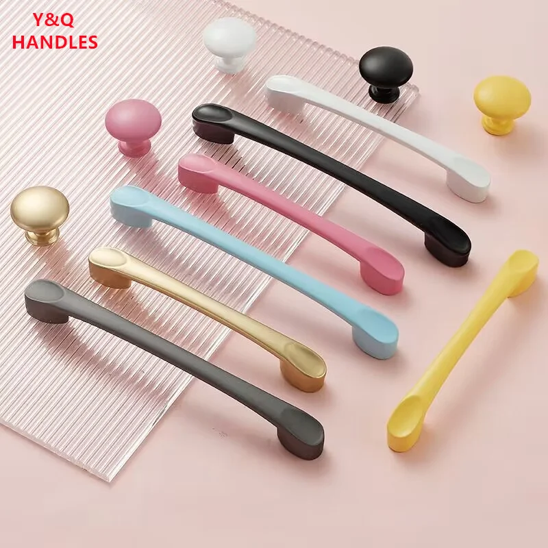 Handles Drawer Cabinet Furniture Kitchen Handles for Cabinet Knob Door Drawer Furniture Kitchen Multicolour Children Cartoon