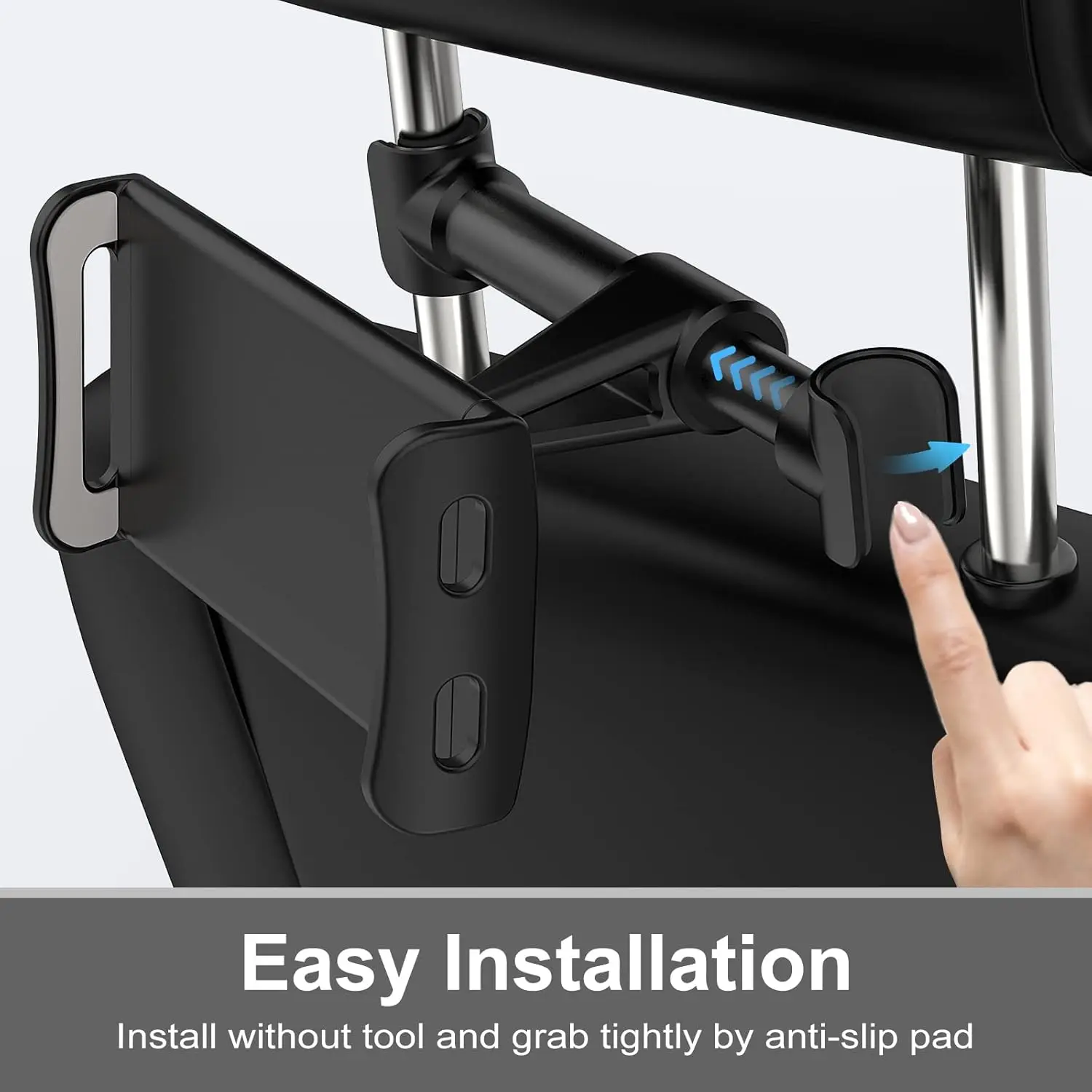 Car Tablet Holder Stand for Ipad 2/3/4 Air Pro 4-11' Phone Universal Stand Bracket Back Seat Car Mount Mount 360 Rotation New image 3