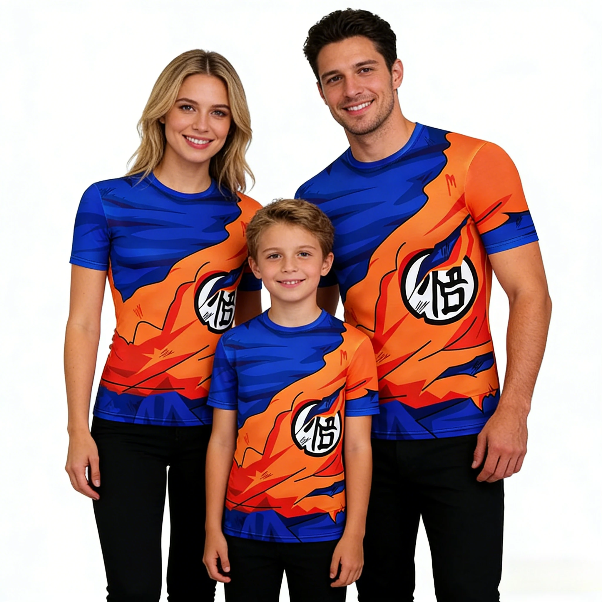 2026 Sommer Dragon Ball Retro Fitness T-Shirt Herren Oversize 3D-Druck Kurzarm Familien-Unisex Kinder-Sportshirt