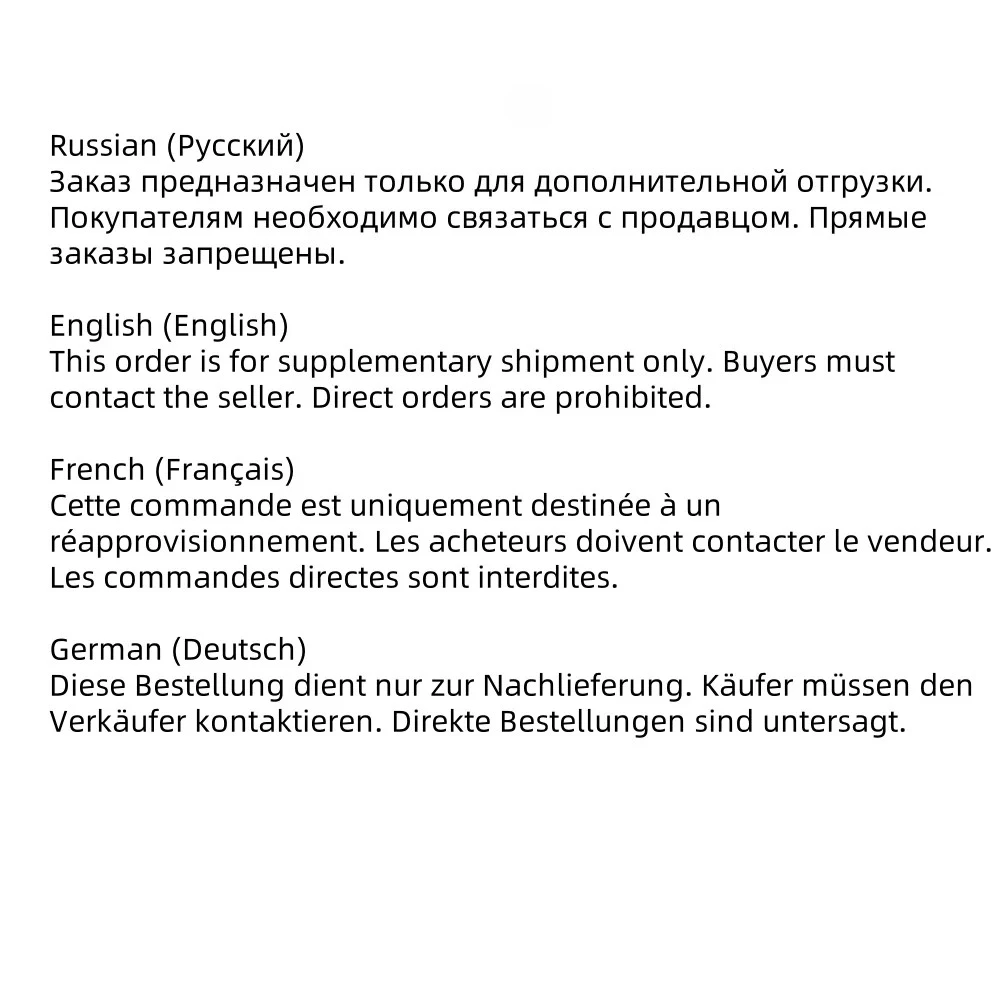 Entre em contato com o vendedor antes do pedido, taxa de envio de custo de transporte