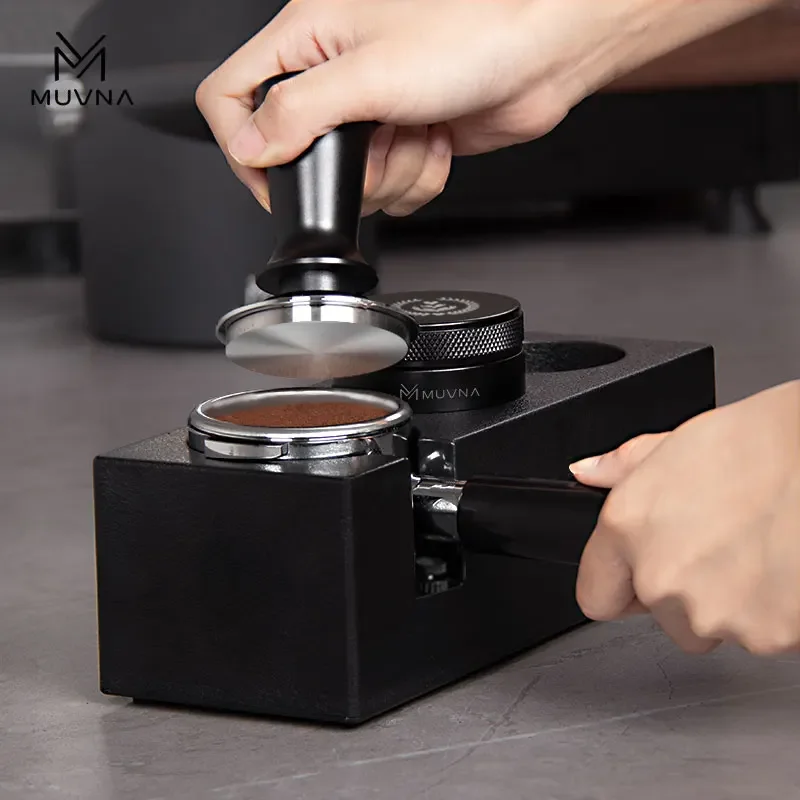 MUVNA ماكينة القهوة ABS مسحوق الصحافة حامل مقبض قوس مسحوق القماش مسحوق الصحافة تخزين 51/54/58 مللي متر الخبث وعاء