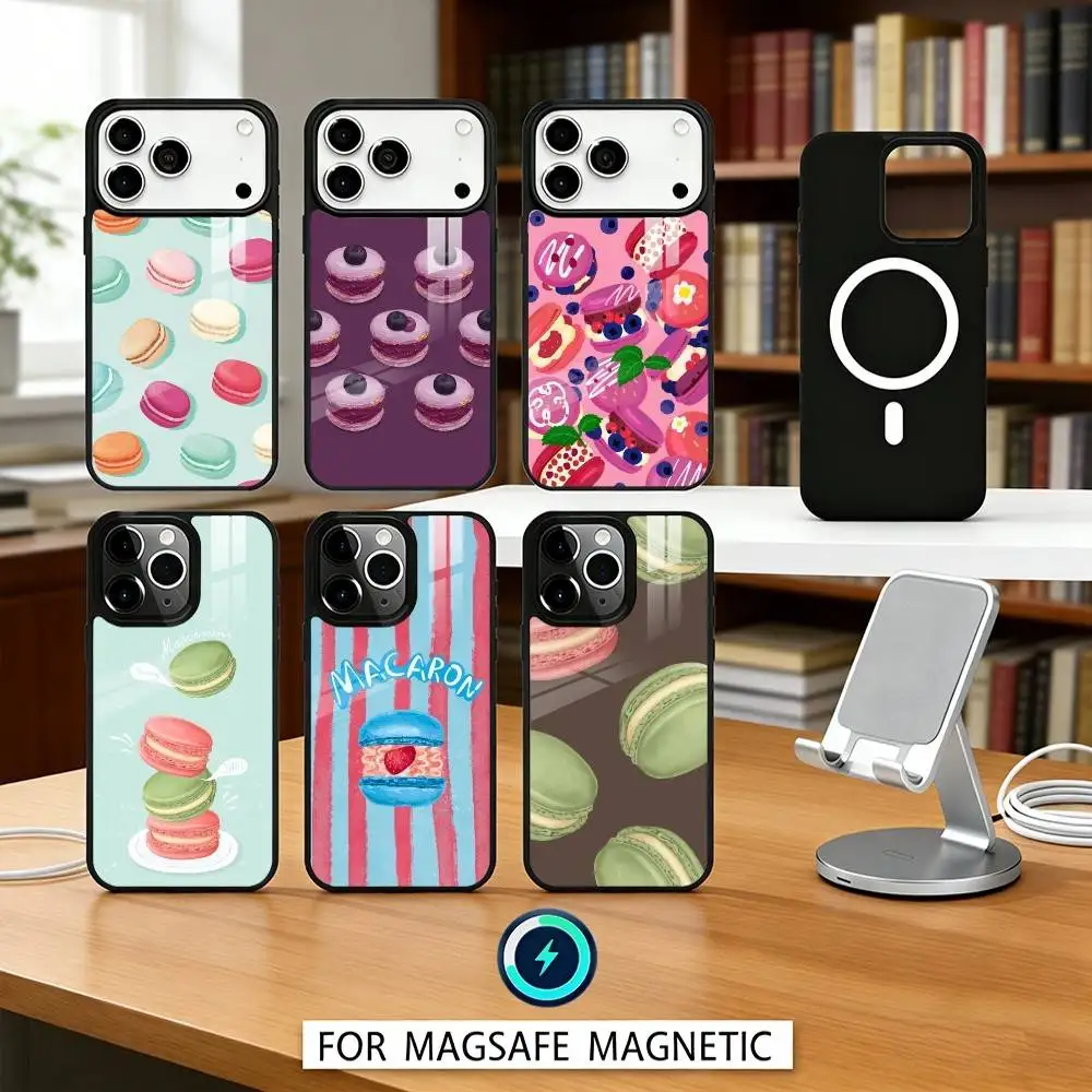 

Yummy Macaron Colorful Phone Case For iPhone 17,16,15,14,13,12,Pro,Max For Magsafe Magnetic Wireless Charging
