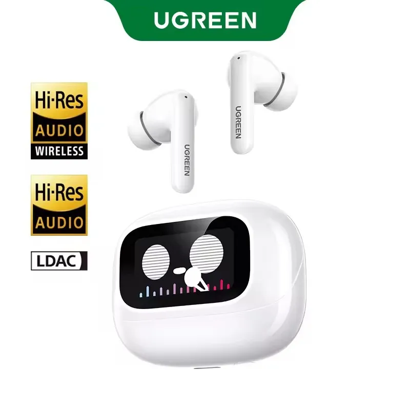 

LCD Full Color Smart Screen Wireless TWS Bluetooth Earphones Earbuds Open Clip Ear Headphones AI Call Noise Cancellation