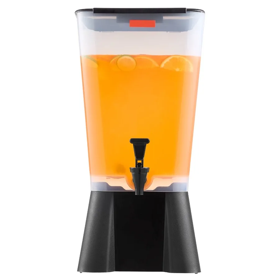 

5-Gallon Beverage Dispenser with No-Drip Spigot, Clear Plastic Drink Container for Juice, Iced Tea, Lemonade Water Perfect for
