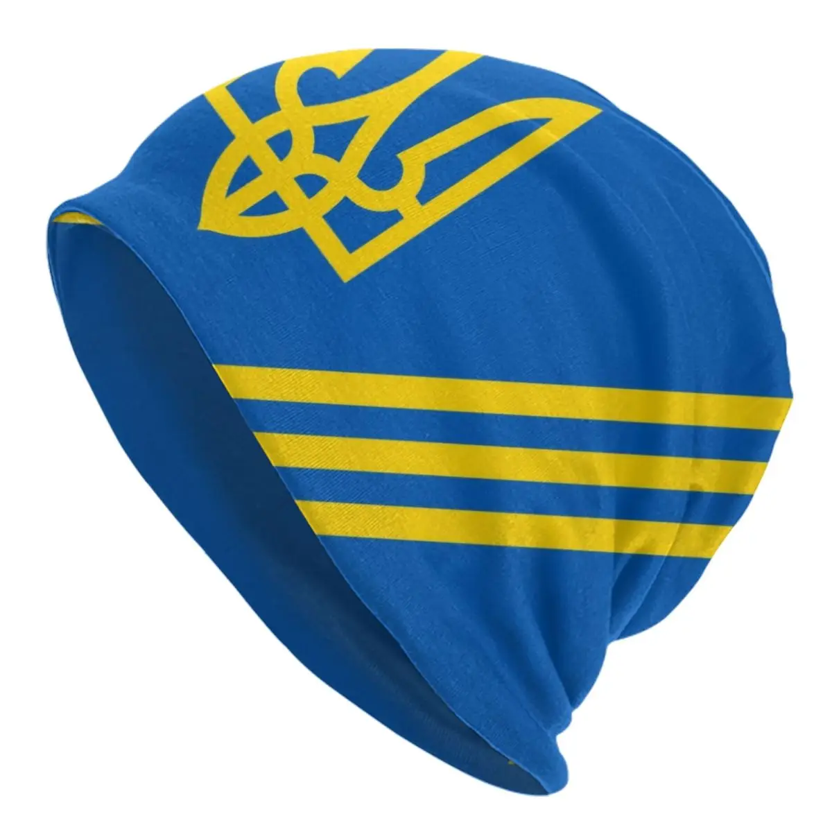 Ukraine Tridents Stripes Skullies Beanies Caps Hip Hop Winter Warm Knitting Hat Unisex Adult Ukrainian Flag Bonnet Hats