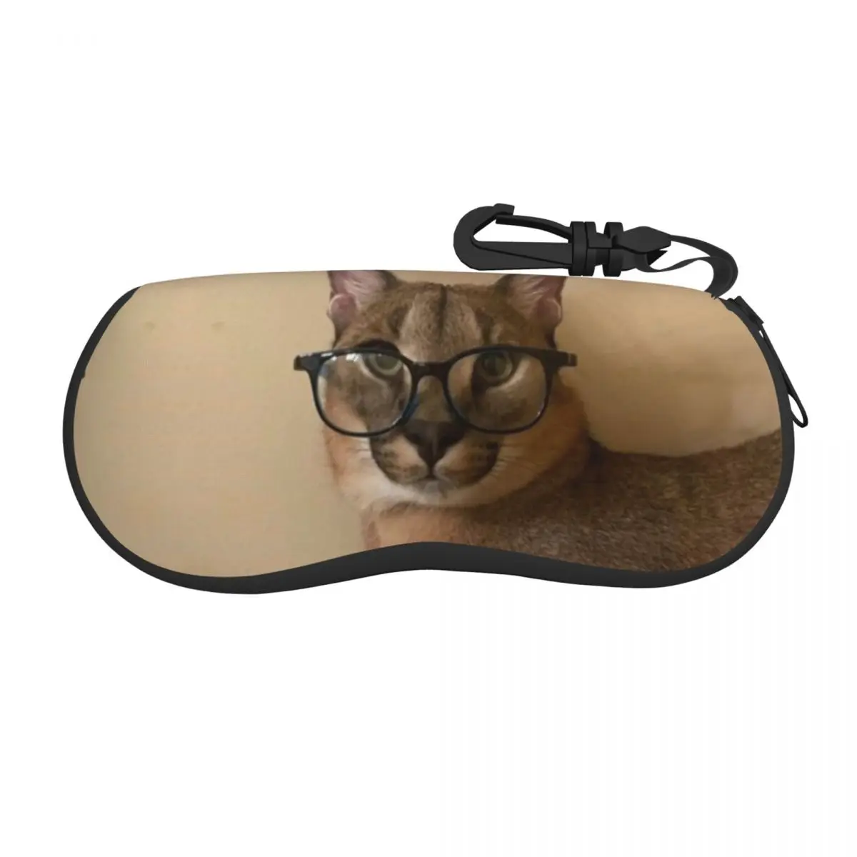 

Studious Floppa Shell Eyeglasses Protector Cases Fashion Sunglass Case Meme Cat Glasses Bag