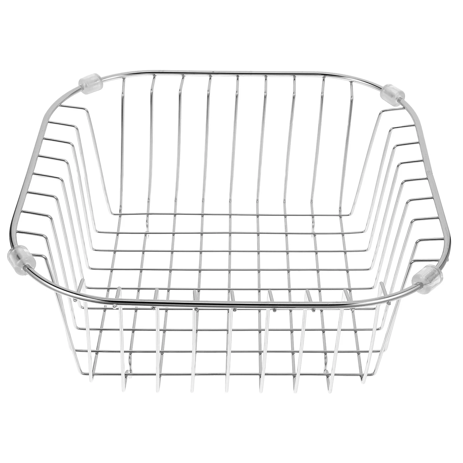 

Stainless Steel Drain Basket Kitchen Storage Organizer Fruit Vegetable Washing Holder Metal Fruit Bowl Countertop Basket
