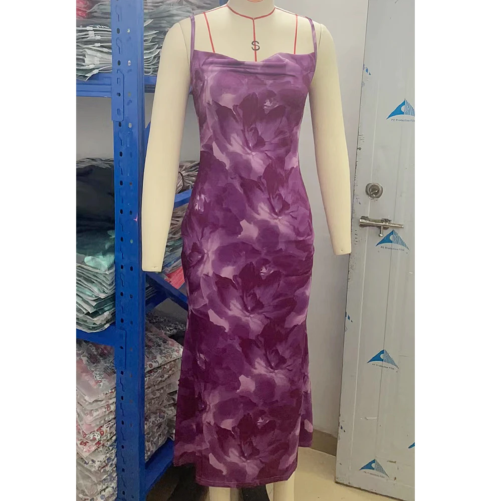 Verano Mujer nuevo ajustado Floral Vintage volantes Befree correa sujetador vestido sin mangas fiesta elegante Maxi Everning vestidos de noche