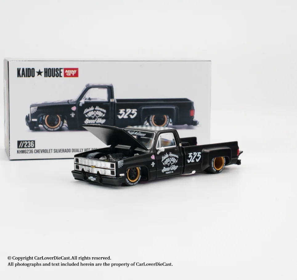 Kaido House MINIGT 1:64 Chevrolet Silverado Dually Hot Rod V1 Druckguss-Modellauto