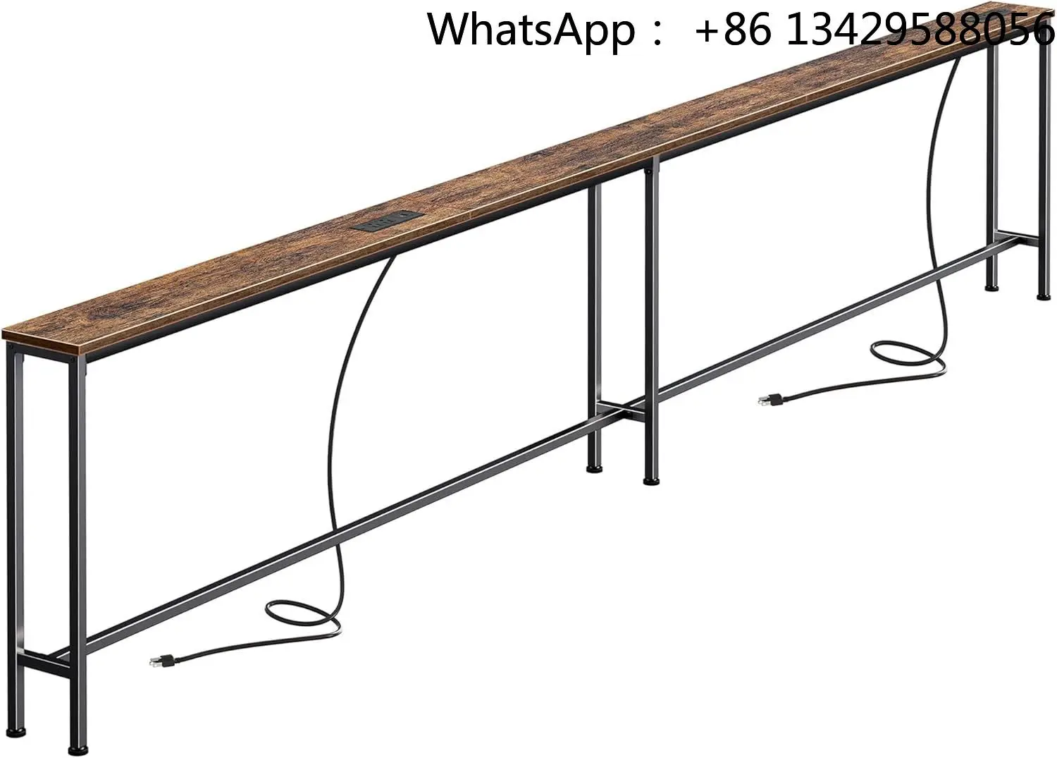 Sofa side table with 2 power outlets and USB-C port (Please inquire about dimensions; the displayed price is for reference only)