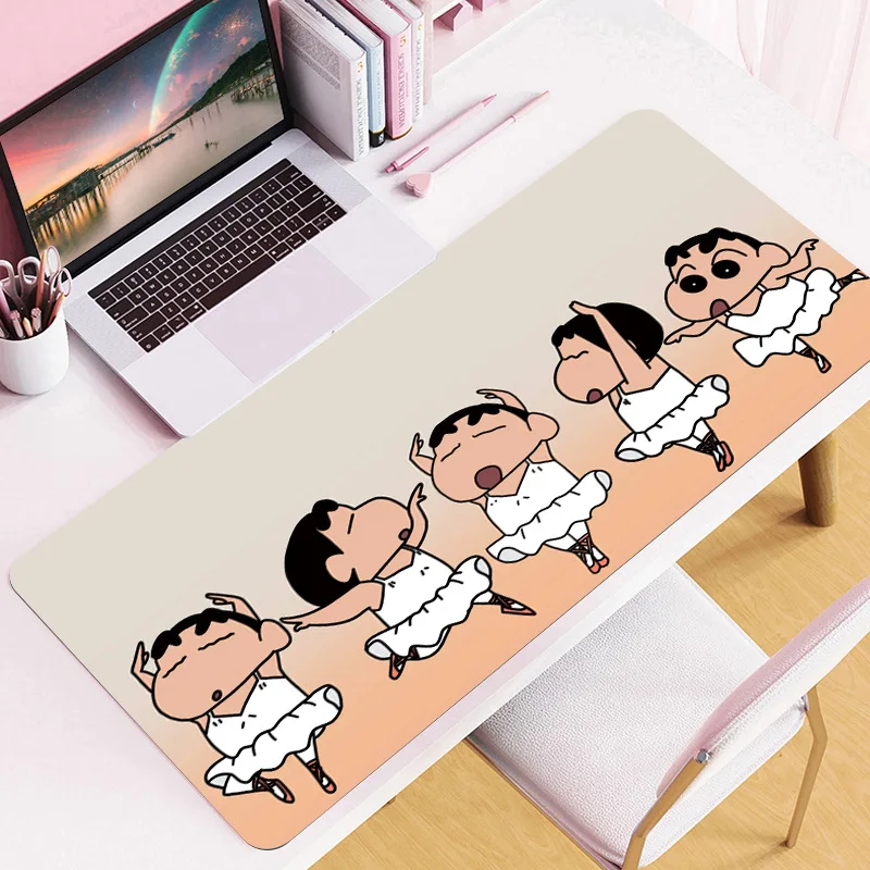 Cute Crayon Shinchan Mouse Pad  Desktop Office Slip Lock Edge Table Pad Thickened kawaii Keyboard Pad Students Gift Wholesale