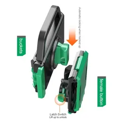 LAOA Portable Quick Release Pendant Hook Self-Locking Buckle for Tool Belt Pouch Belt