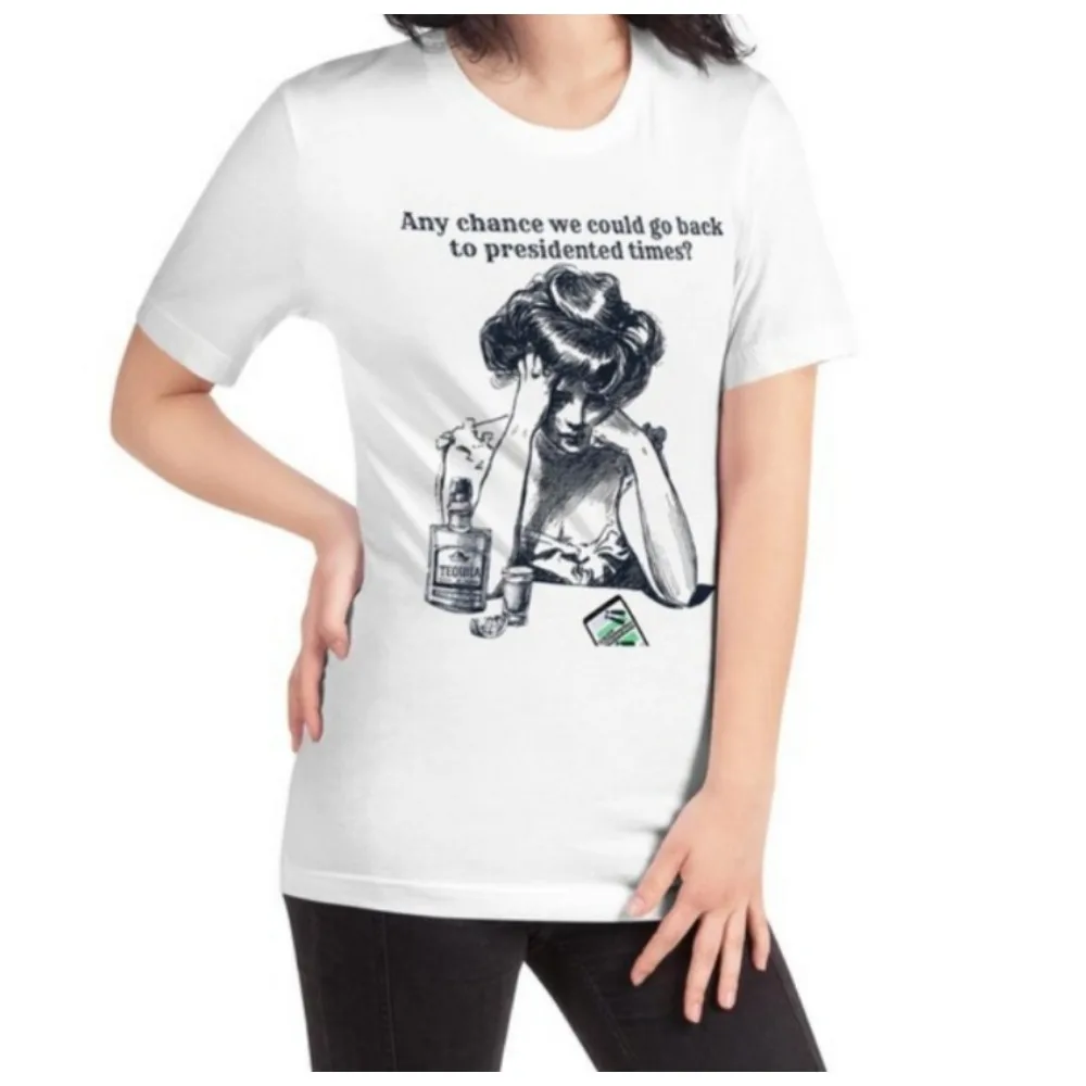 

Presidented Times Unisex T-shirt Short-sleeve O-neck Streetwear Classic Pattern High Quality Cotton Tees Street Fashion