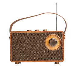 High Quality Retro Portable Wireless Powerful Bluetooth Speakers Stereo Sound Box Small Vintage Radio Fm Rechargeable Mp3 Player