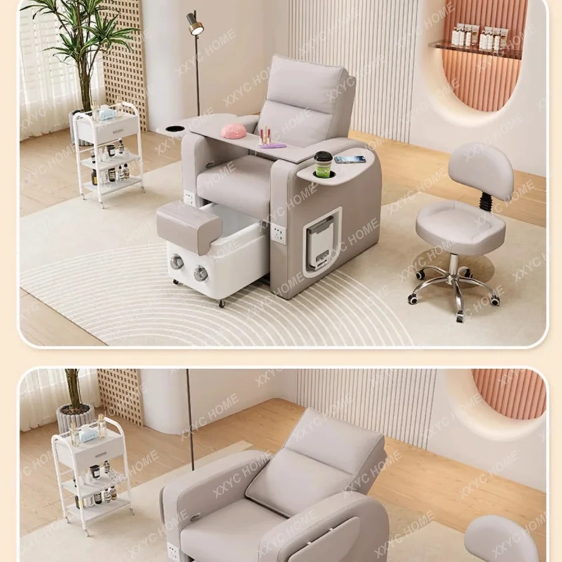 XXBeauty Salon Luxury Pedicure Chairs Liftable Modern PU Leather Pedicure Chairs Manicure Salon Furniture  Reclinable