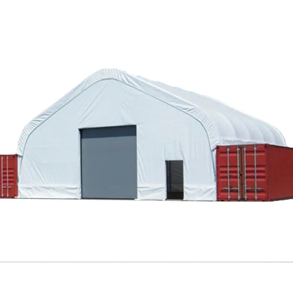 26ftx40ft Waterproof Shipping Container Dome Canopy Heavy Duty Galvanized Steel Frame Storage Tent Shed With End Wall - view 3
