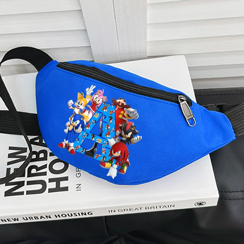 Sonics Boy Anime Cute Waist Pack Men Fashion Chest Bag Kids Cartoon Crossbody Bags Children Casual Accessories Handbag Xmas Gift