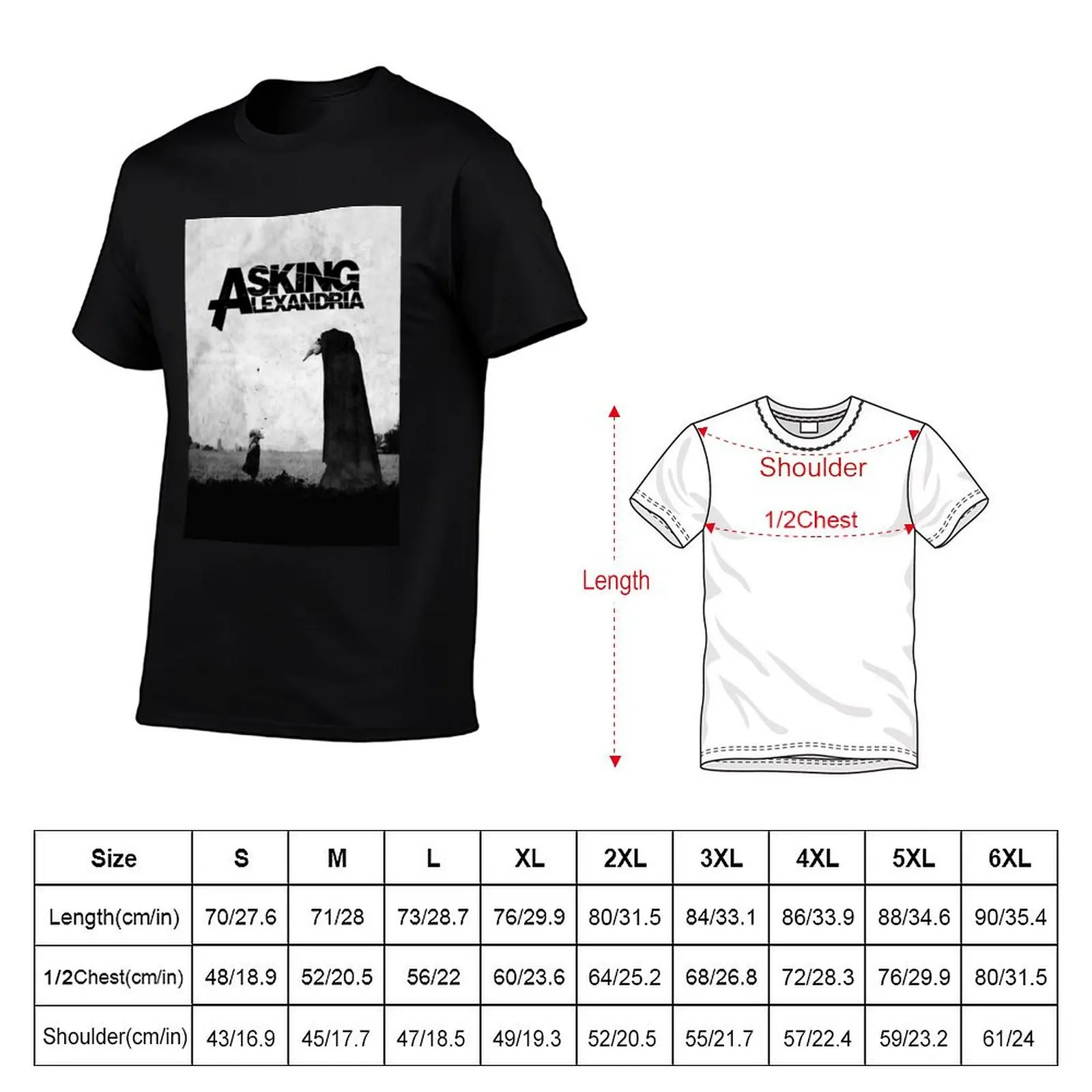 The Black - Asking Alexandria T-Shirt Basic Tee Shirt for Everyday Outfit
